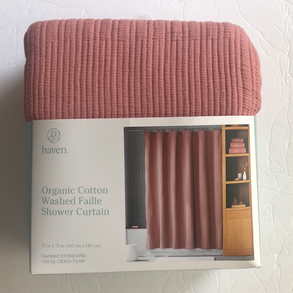 HAVEN ORGANIC COTTON WASHED FAILLE SHOWER CURTAIN 🍂 - Picture 3 of 6